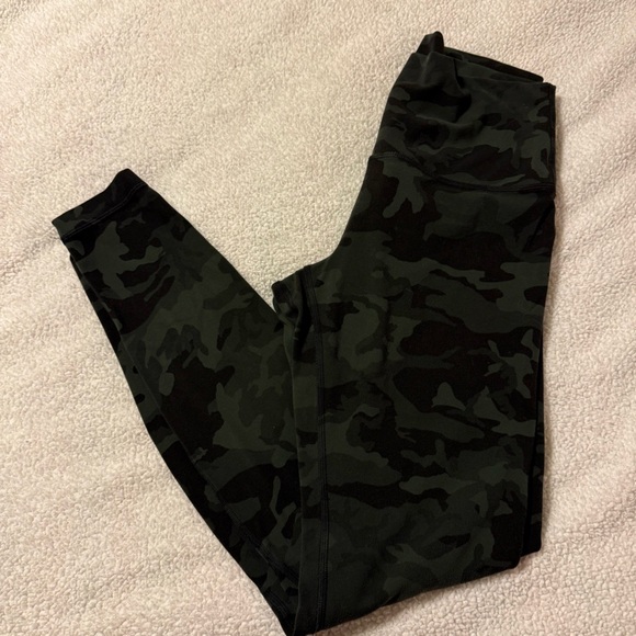 Lululemon Align Pant Full Length Incognito Camo Multi Gator Green Leggings - Picture 11 of 14